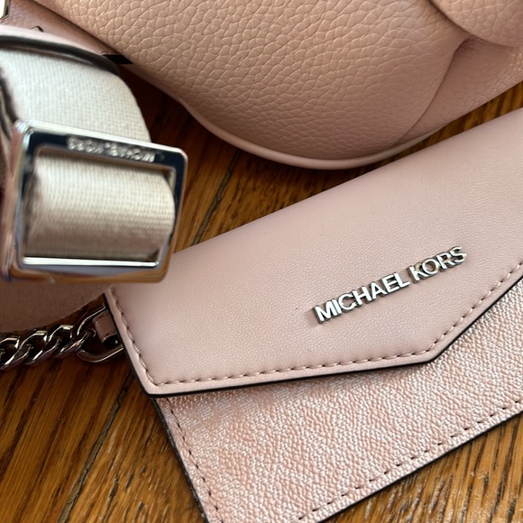 Michael Kors Light Powder Blush Maisie waist pack/crossbody with wallet. NWOT - Picture 11 of 11